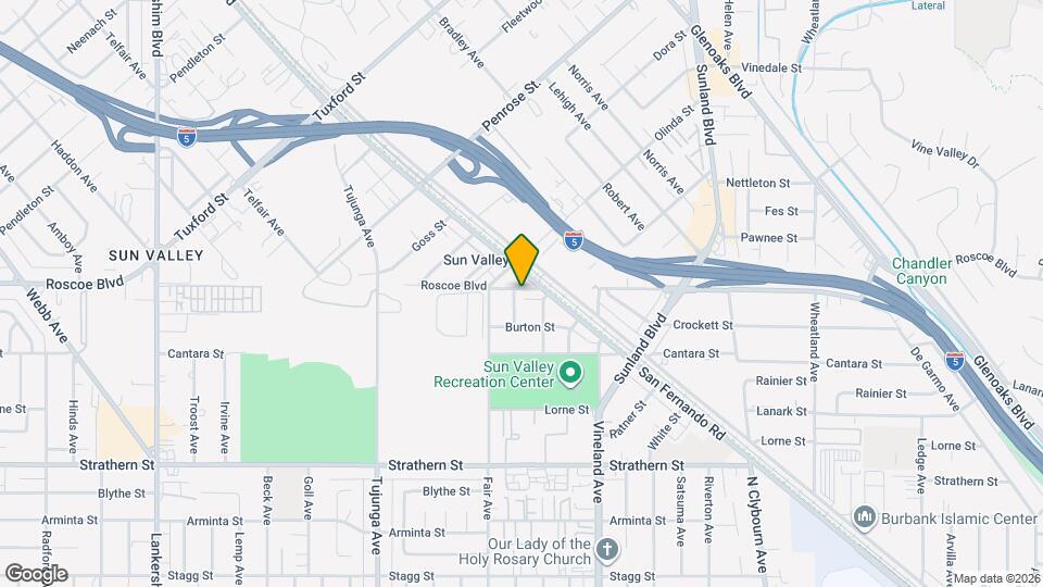11122 Roscoe Blvd Map and Location Details