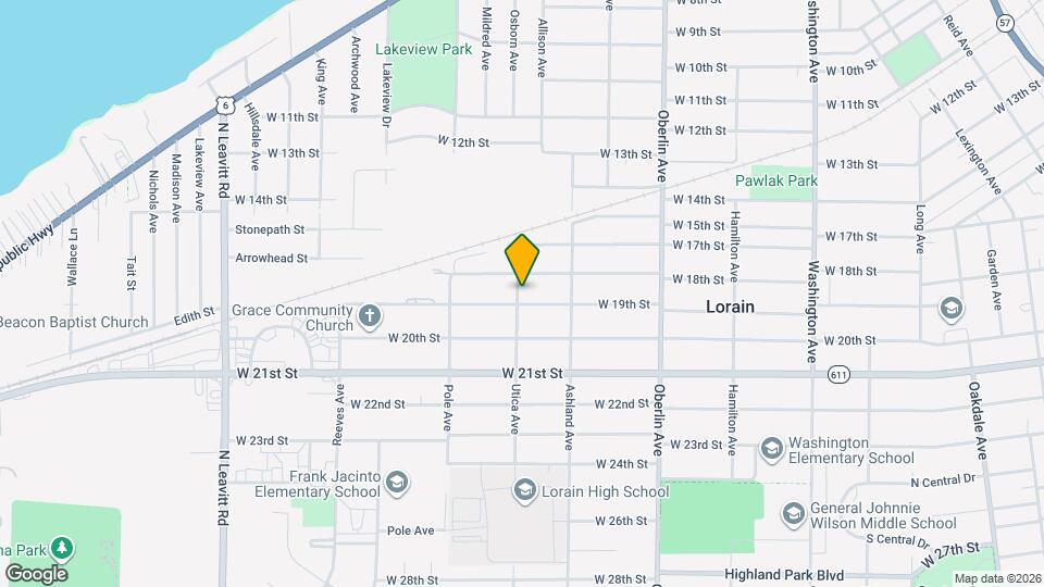 1442 W 19th St Map and Location Details