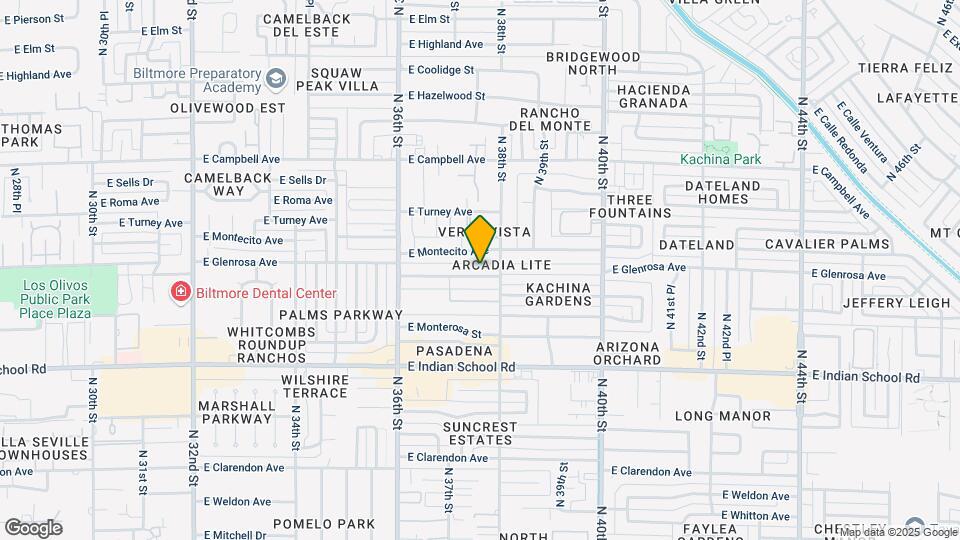 3732 E Glenrosa Ave Map and Location Details