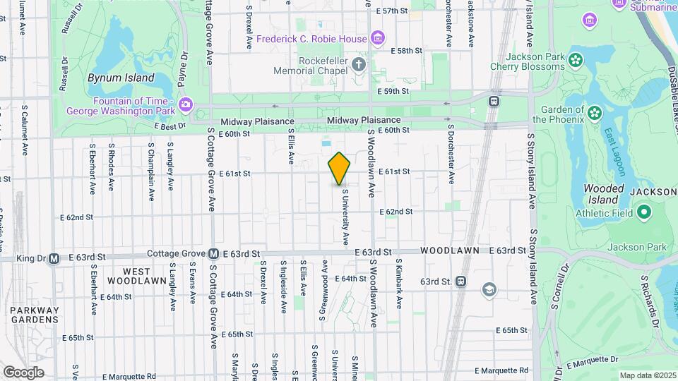 6128 S University Ave-Unit -6128 S. University, Unit 3S Map and Location Details