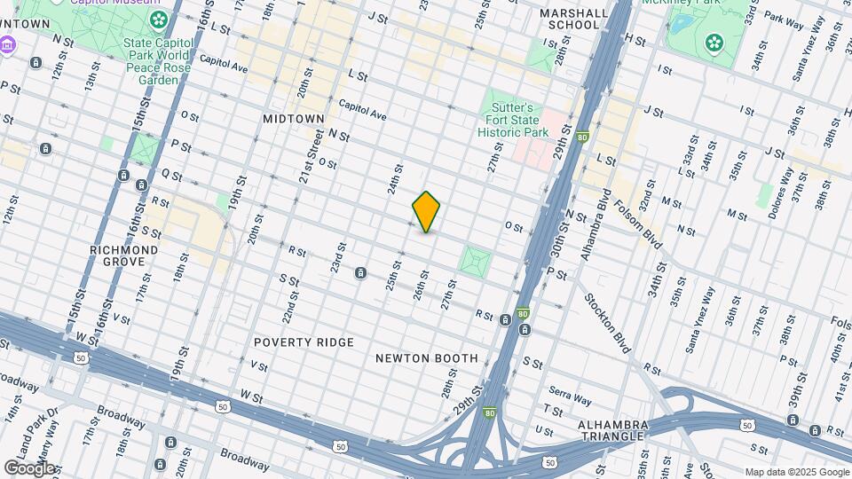 2522 P St, Unit Main Map and Location Details