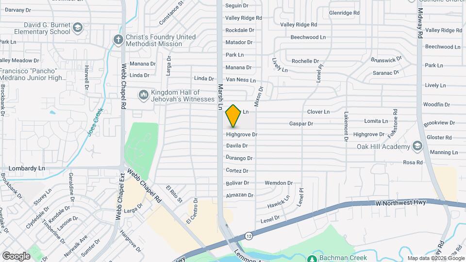 3725 Highgrove Dr Map and Location Details
