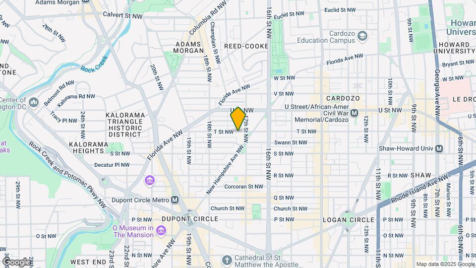 1704 T St NW Map and Location Details