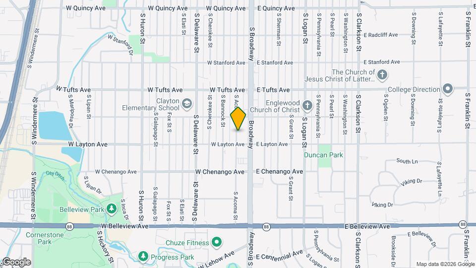 4762 S Acoma St Map and Location Details