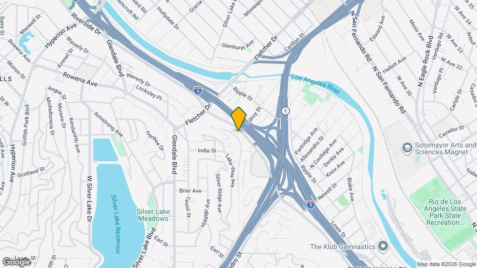 2332 1/2 Riverside Dr Map and Location Details