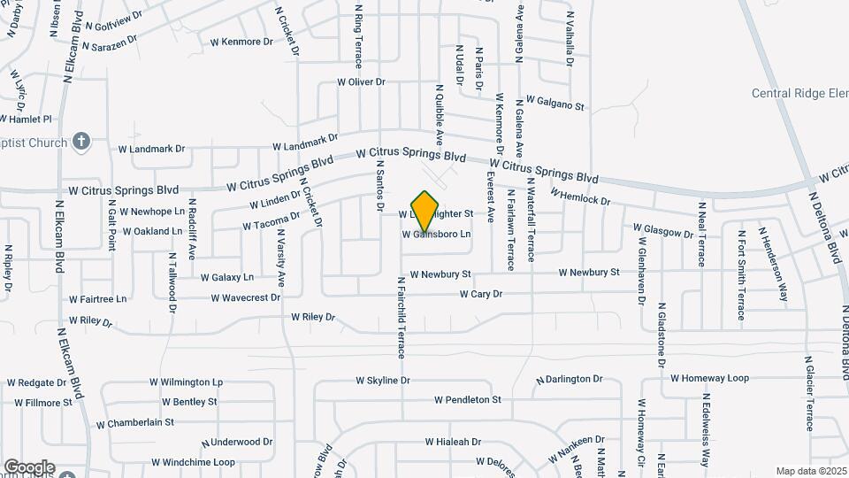 1604 W Gainsboro Ln Map and Location Details