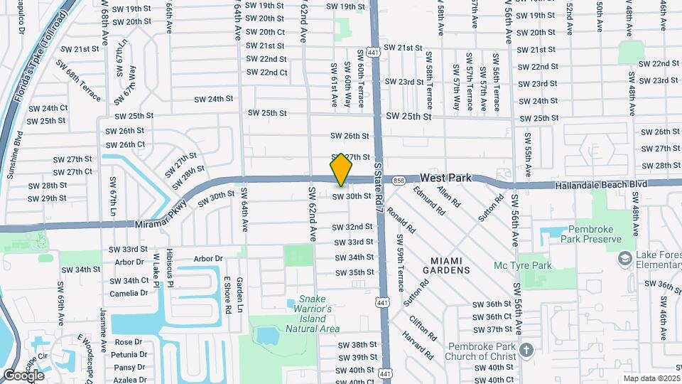 6109 SW 30th St Map and Location Details
