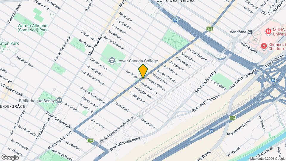 5924-5928 Sherbrooke Rue O Map and Location Details