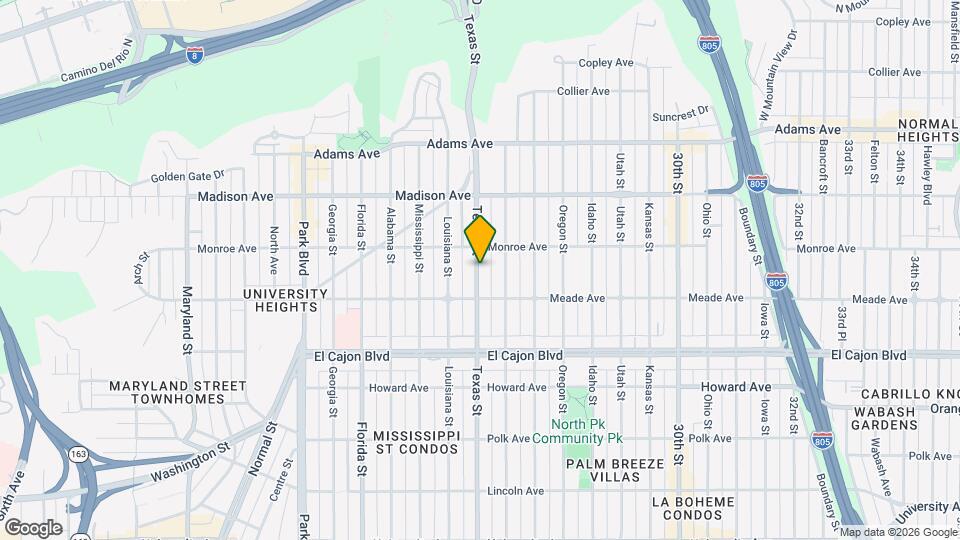 4455 Texas St Map and Location Details