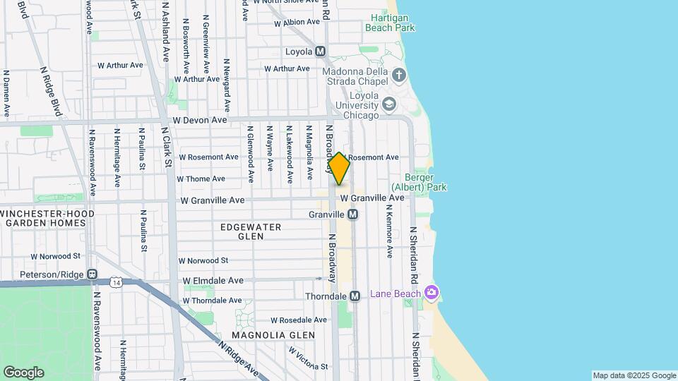 1134 W Granville Ave, Unit # 0816 Map and Location Details