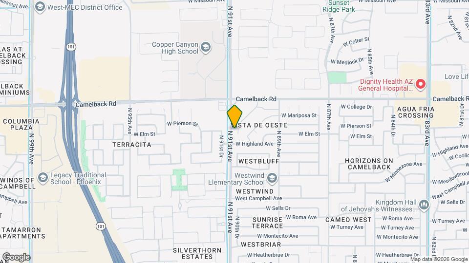 9033 W Elm St Map and Location Details