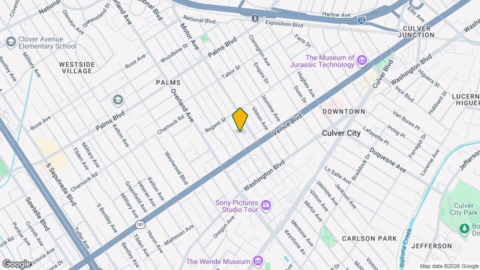 3752 Mentone Ave Map and Location Details