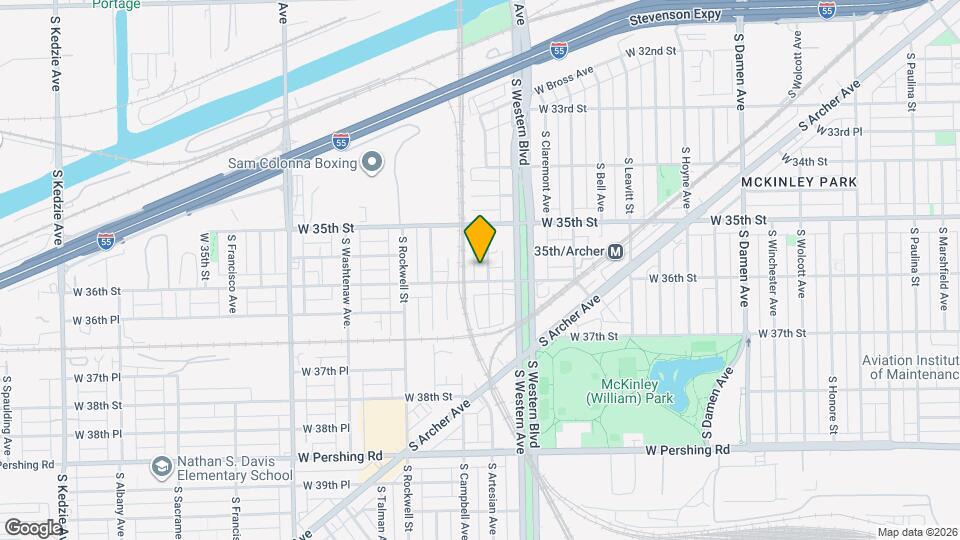 3548 S Artesian Ave Map and Location Details