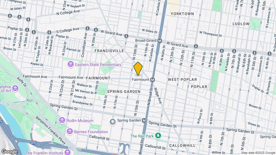 1511 Fairmount Ave Map and Location Details