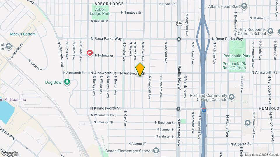 5903 N Denver Ave Mapa y Detalles de la Ubicación
