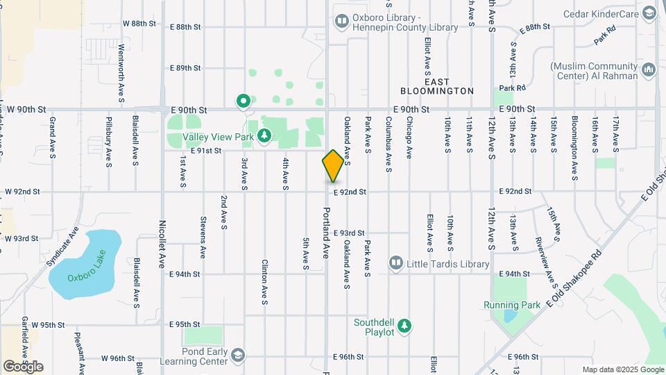 650 E 92nd St Map and Location Details