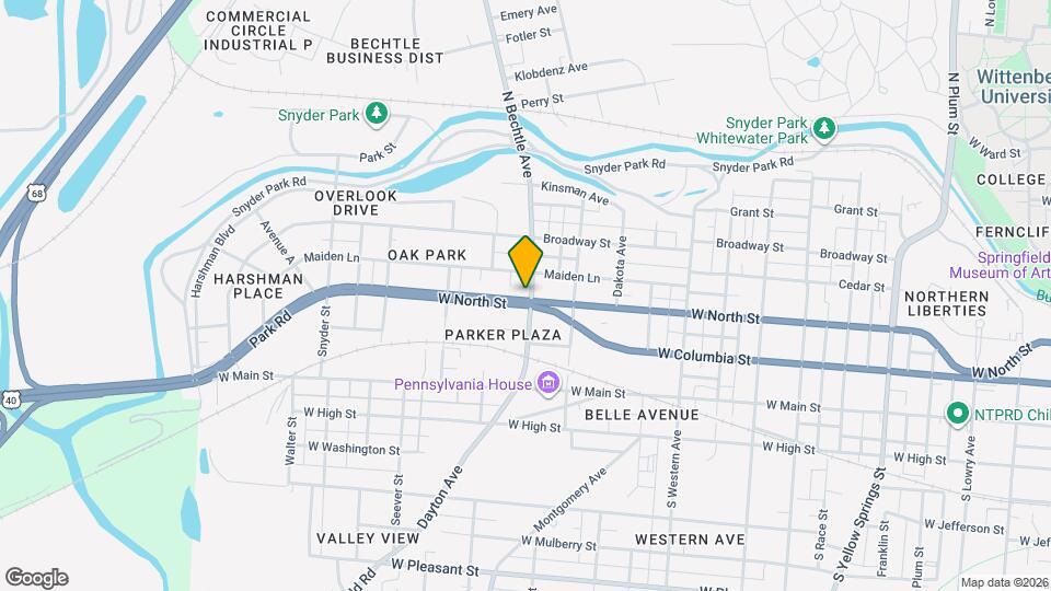 201 N Bechtle Ave, Unit 201 1/2 Map and Location Details