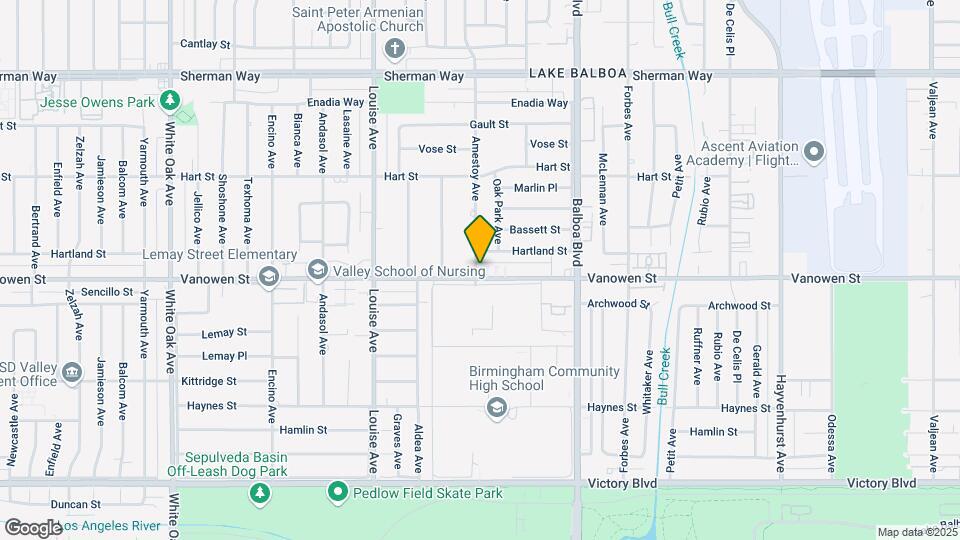 17055 Vanowen St Map and Location Details
