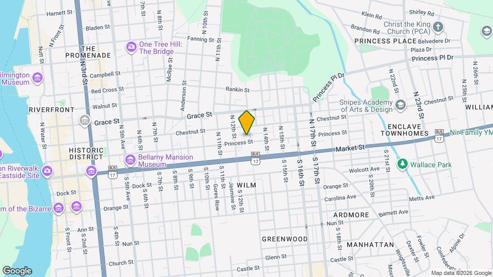 103 N 13th St Map and Location Details