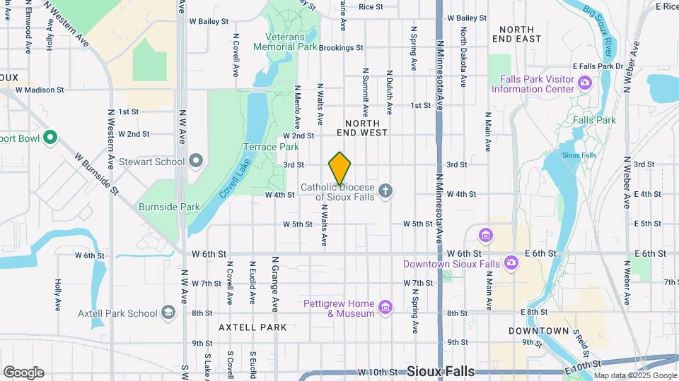 800 W 4th St Map and Location Details