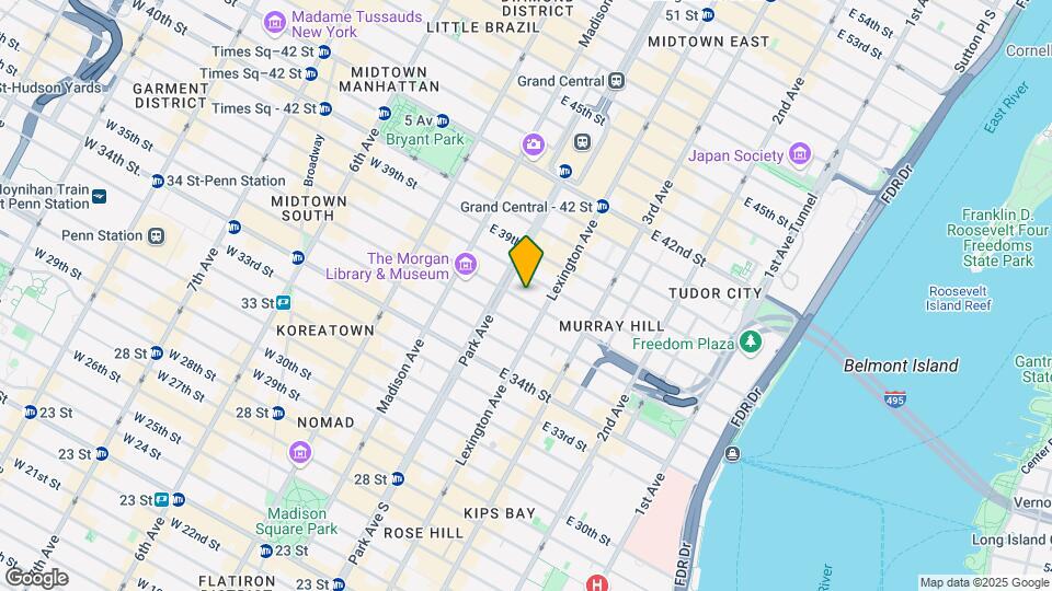 113 E 37th St Map and Location Details