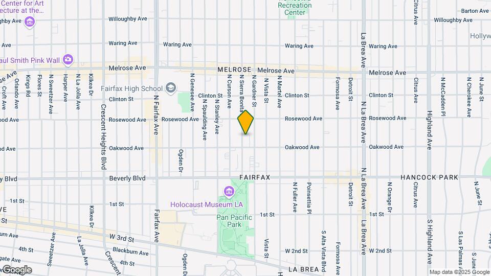 422 N Sierra Bonita Ave Mapa y Detalles de la Ubicación
