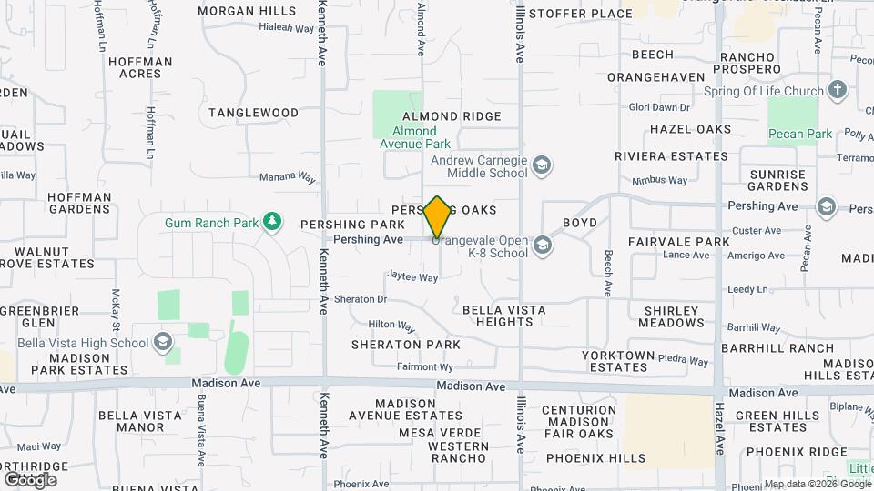 8616 Pershing Ave Mapa y Detalles de la Ubicación