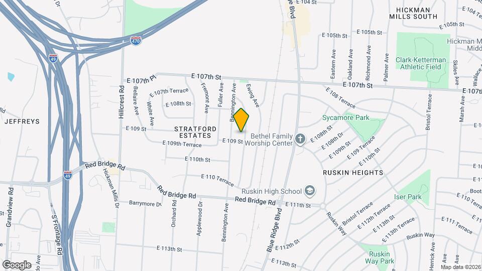 10812 Newton Ave Map and Location Details