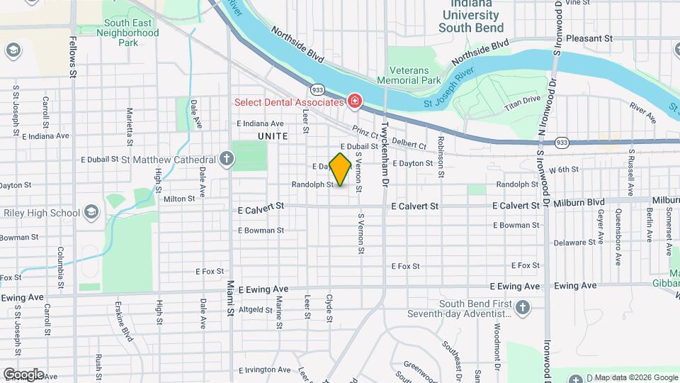 1344 Randolph St Map and Location Details