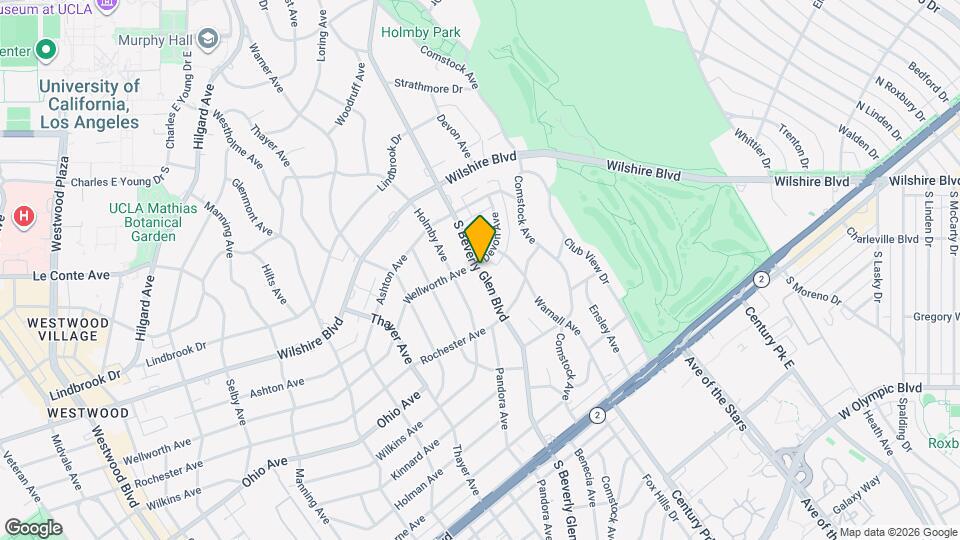 1284 S Beverly Glen Blvd Map and Location Details