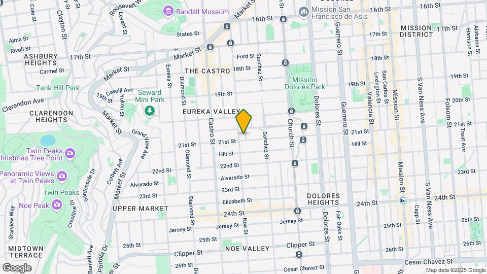 789 Noe St Mapa y Detalles de la Ubicación