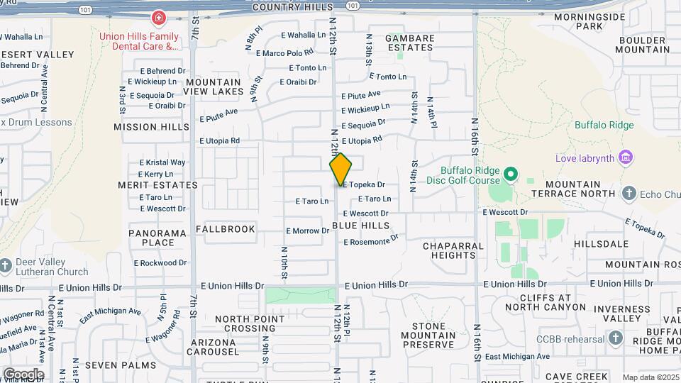 19031 N 12th St Map and Location Details