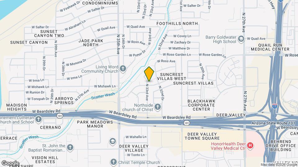 20601 N 33rd Ave Map and Location Details