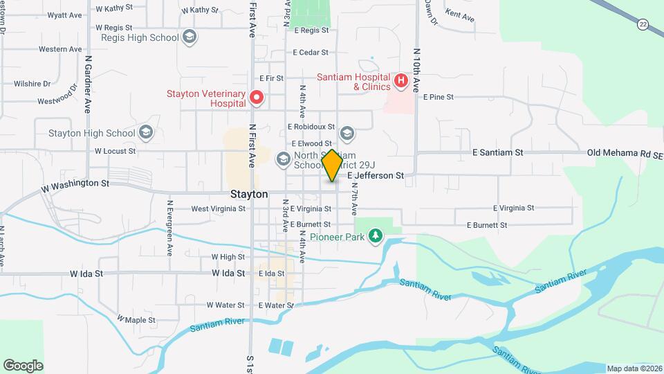 595 E Washington St Map and Location Details