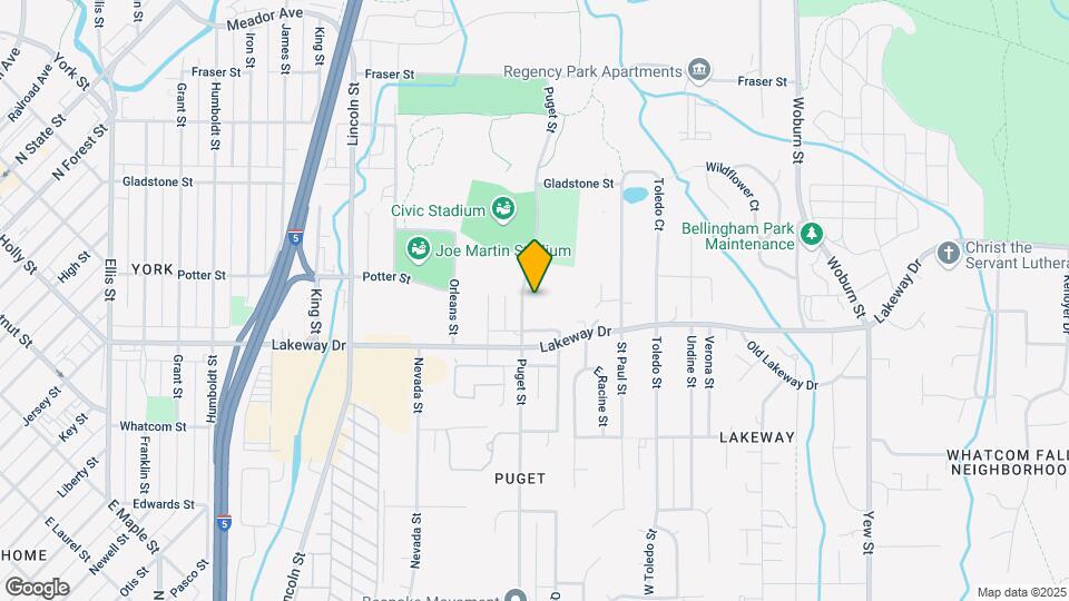 1338 Puget St Map and Location Details
