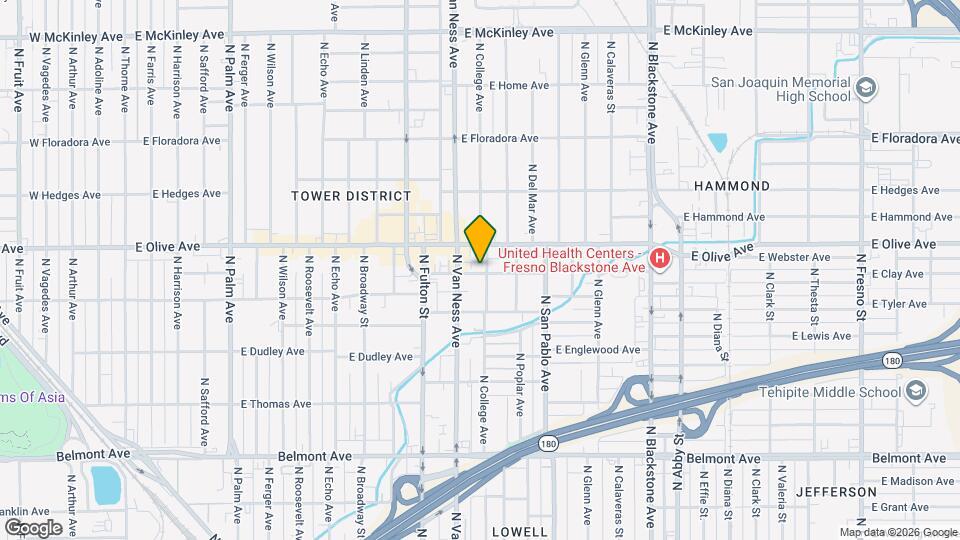 1105 N College Ave Map and Location Details