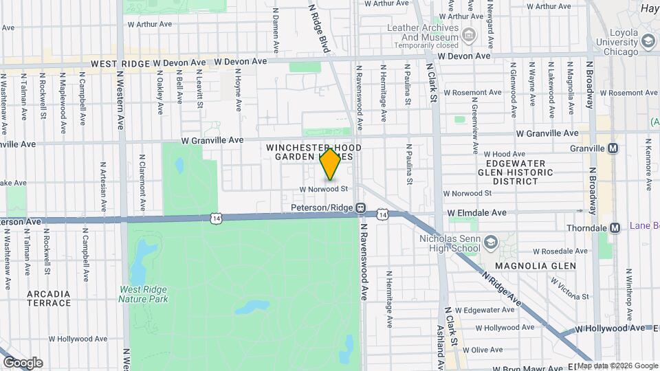 6105 N Wolcott Ave, Unit 301 Map and Location Details