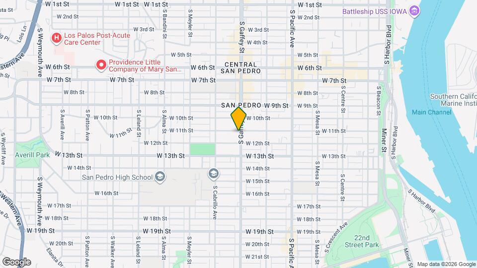 1107 S Gaffey St, Unit 1107 Map and Location Details