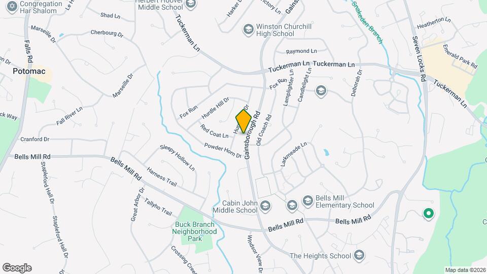 10904 Gainsborough Rd Map and Location Details