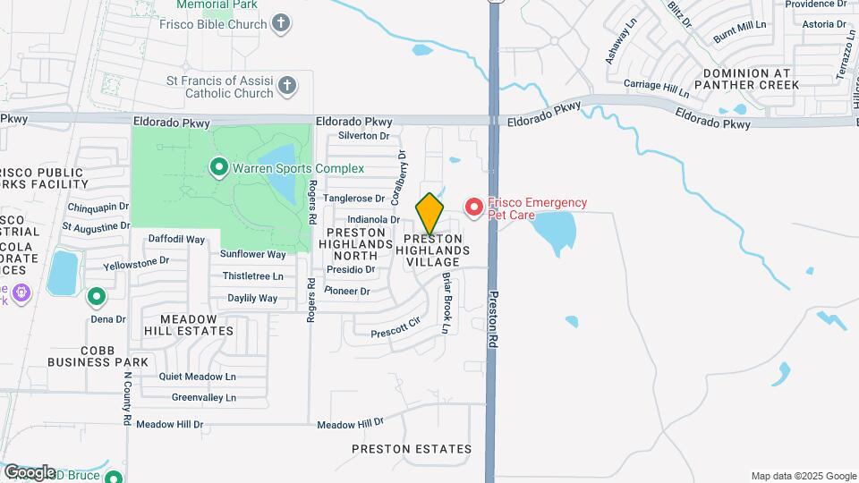 8721 Fredrick Dr Map and Location Details