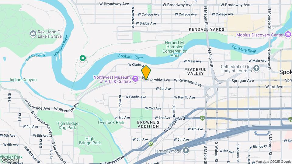 2117 W Riverside Ave Mapa y Detalles de la Ubicación