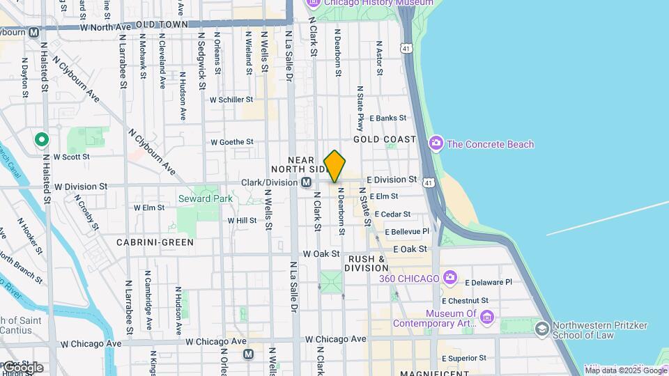 1160 N Dearborn St, Unit #216 Map and Location Details