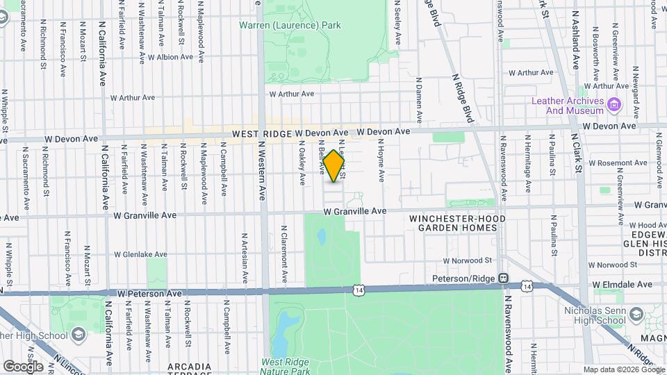 2216 W Thome Ave Map and Location Details