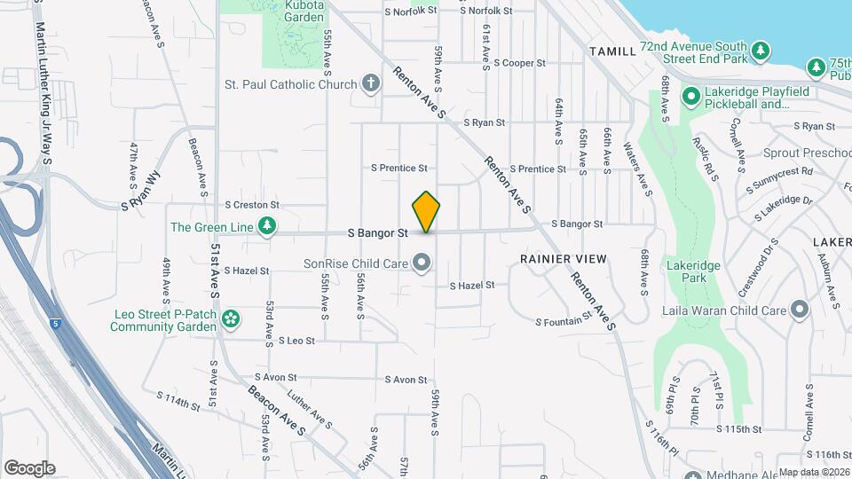 5729 S Bangor St Map and Location Details