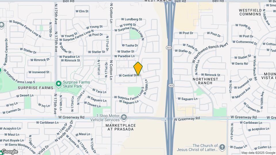 15923 N 169th Dr Map and Location Details