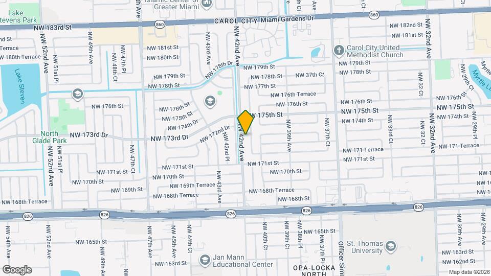 17221 NW 42nd Ave Map and Location Details