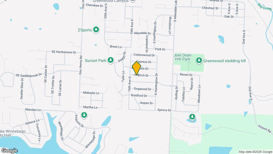 1407 Birch Dr, Unit 1 Map and Location Details