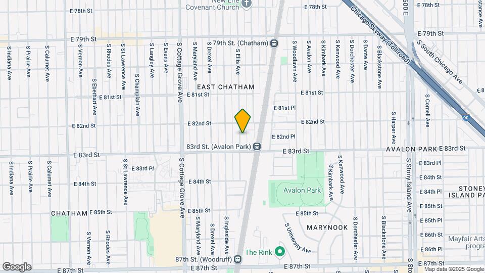 8221-8225 S Ellis Ave Map and Location Details