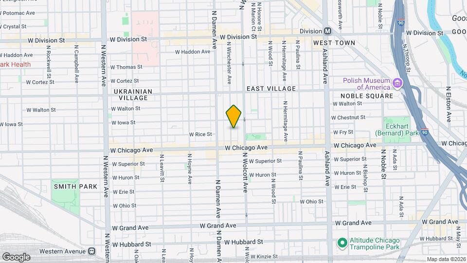 833 N Winchester Ave Map and Location Details