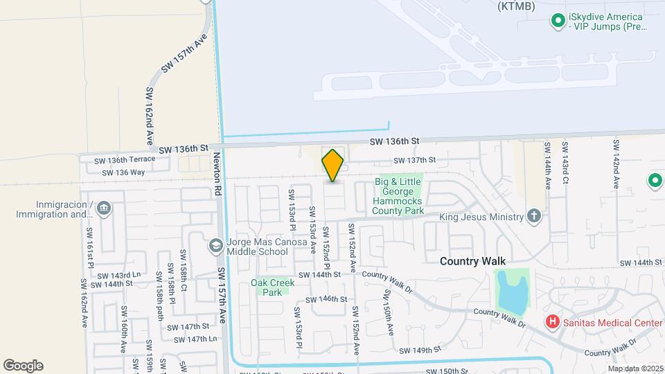 15242 SW 138th Terrace Mapa y Detalles de la Ubicación
